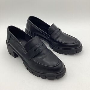 Cushionaire Women's Platform Penny Loafers Black‎ Size 10M